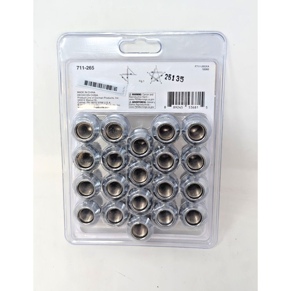 For Ford F-150 1975 Dorman 711-265 Chrome Cone Seat Acorn Bulge Lug Nuts - Picture 2 of 2